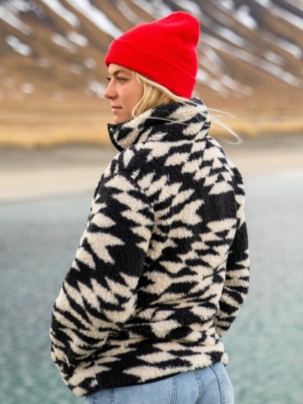 NWOT Billabong Polar Switch Sherpa Pullover